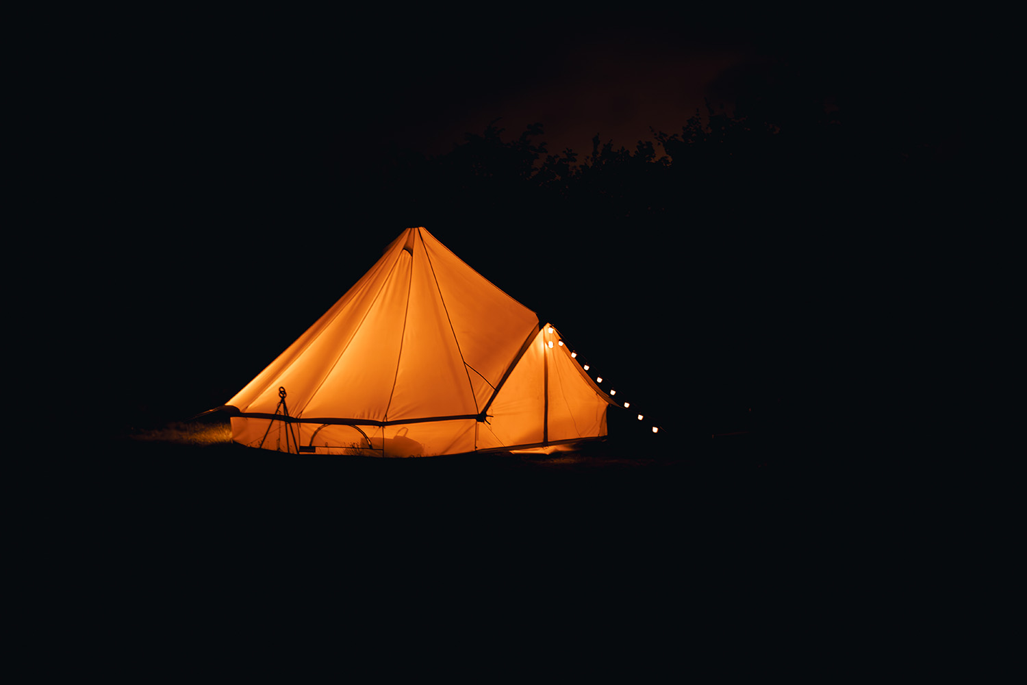 Tent at night